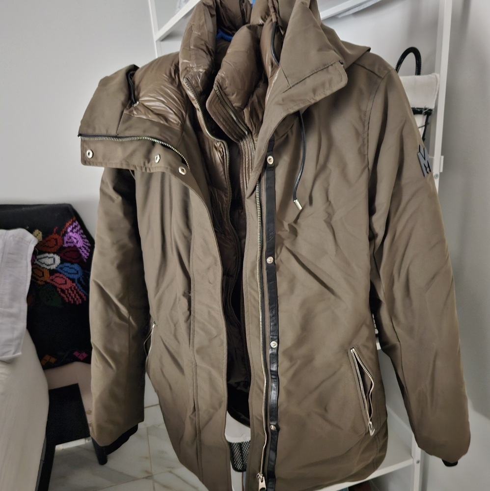 Jeni Leather-Trim Down Parka